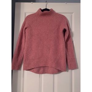Madewell pink mockneck sweater